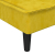 Sofa rozkładana L, żółta, 255x140x70 cm, aksamit