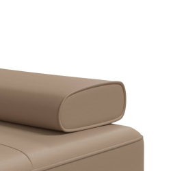 Sofa rozkładana L, cappuccino, 255x140x70 cm, sztuczna skóra
