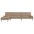 Sofa rozkładana L, cappuccino, 255x140x70 cm, sztuczna skóra