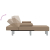 Sofa rozkładana L, cappuccino, 255x140x70 cm, sztuczna skóra