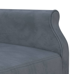 Sofa rozkładana L, ciemnoszara, 271x140x70 cm, aksamit