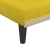 Sofa rozkładana L, żółta, 271x140x70 cm, aksamit