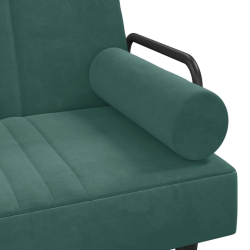 Sofa rozkładana L, ciemnozielona, 260x140x70 cm, aksamit