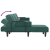 Sofa rozkładana L, ciemnozielona, 260x140x70 cm, aksamit
