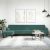Sofa rozkładana L, ciemnozielona, 260x140x70 cm, aksamit