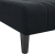 Sofa rozkładana L, czarna, 260x140x70 cm, aksamit