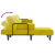 Sofa rozkładana L, żółta, 260x140x70 cm, aksamit