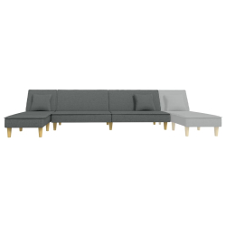 Sofa rozkładana L, ciemnoszara, 255x140x70 cm, tkanina