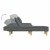 Sofa rozkładana L, ciemnoszara, 255x140x70 cm, tkanina