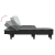 Sofa rozkładana L, ciemnoszara, 255x140x70 cm, tkanina