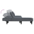Sofa rozkładana L, ciemnoszara, 255x140x70 cm, aksamit