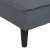 Sofa rozkładana L, ciemnoszara, 255x140x70 cm, aksamit