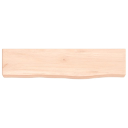 Półka, 40x10x4 cm, surowe lite drewno dębowe
