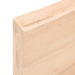 Półka, 40x10x6 cm, surowe lite drewno dębowe