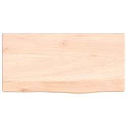 Półka, 40x20x4 cm, surowe lite drewno dębowe