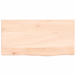 Półka, 40x20x2 cm, surowe lite drewno dębowe