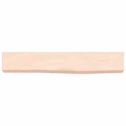 Półka, 60x10x6 cm, surowe lite drewno dębowe