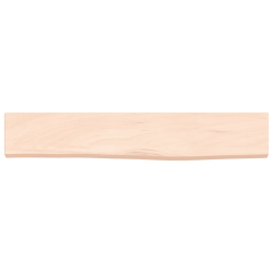 Półka, 60x10x2 cm, surowe lite drewno dębowe