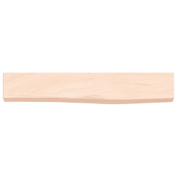 Półka, 60x10x4 cm, surowe lite drewno dębowe
