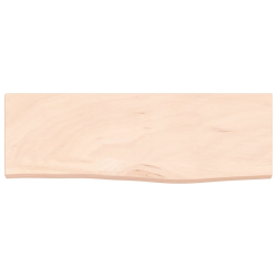 Półka, 60x20x2 cm, surowe lite drewno dębowe