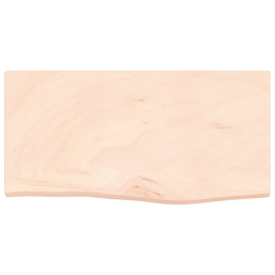 Półka, 60x30x4 cm, surowe lite drewno dębowe