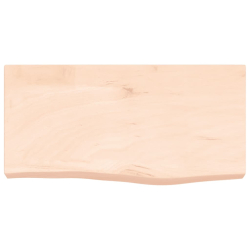 Półka, 60x30x6 cm, surowe lite drewno dębowe
