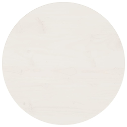Blat stołu, biały, Ø50x2,5 cm, lite drewno sosnowe