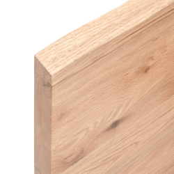 Półka, jasnobrązowa, 40x50x4 cm, lakierowane lite drewno dębowe