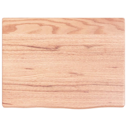 Półka, jasnobrązowa, 40x30x2 cm, lakierowane lite drewno dębowe
