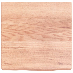 Półka, jasnobrązowa, 40x40x6 cm, lakierowane lite drewno dębowe