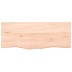 Półka, 100x40x6 cm, surowe lite drewno dębowe