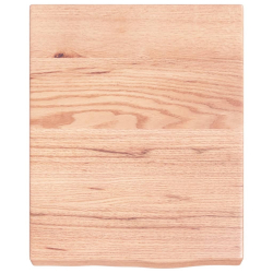 Półka, jasnobrązowa, 40x50x6 cm, lakierowane lite drewno dębowe