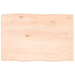 Blat biurka, 60x40x2 cm, surowe lite drewno dębowe