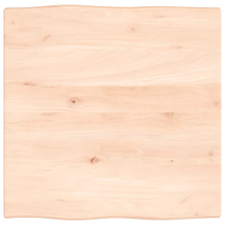 Blat biurka, 60x60x2 cm, surowe lite drewno dębowe