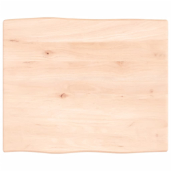 Blat biurka, 60x50x2 cm, surowe lite drewno dębowe
