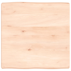 Blat biurka, 60x60x6 cm, surowe lite drewno dębowe