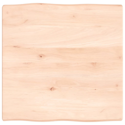 Blat biurka, 60x60x4 cm, surowe lite drewno dębowe