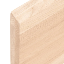 Blat biurka, 40x40x4 cm, surowe lite drewno dębowe