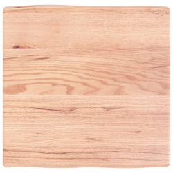 Blat do biurka, jasnobrązowy, 60x60x6 cm, lite drewno dębowe