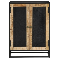 Szafka z 2 drzwiczek, 55x35x75 cm, lite drewno mango i żelazo