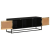 Szafka pod TV, 110x30x40 cm, lite drewno mango i żelazo