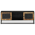 Szafka pod TV, 110x30x40 cm, lite drewno mango i żelazo