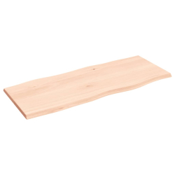 Blat biurka, 100x40x2 cm, surowe drewno dębowe