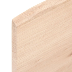 Blat biurka, 100x40x2 cm, surowe drewno dębowe