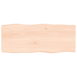 Blat biurka, 100x40x4 cm, surowe drewno dębowe