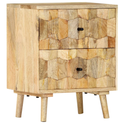 Szafka nocna, 40x30x50 cm, lite drewno mango