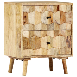 Szafka nocna, 40x30x50 cm, lite drewno mango