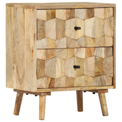 Szafka nocna, 40x30x50 cm, lite drewno mango