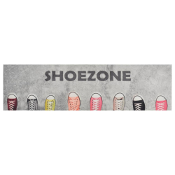 Dywanik kuchenny, wzór Shoezone, 45x150 cm, aksamitny