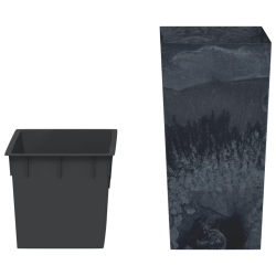 Donica z pojemnikiem wewnętrznym, antracyt, 11/26,5 L, beton PP